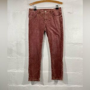 ANTHROPOLOGIE PILCRO CORDUROY SLIM BOYFRIEND CROP (a371)